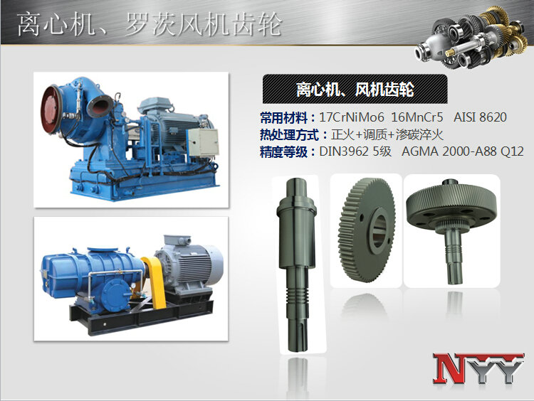 離心機、風機齒輪